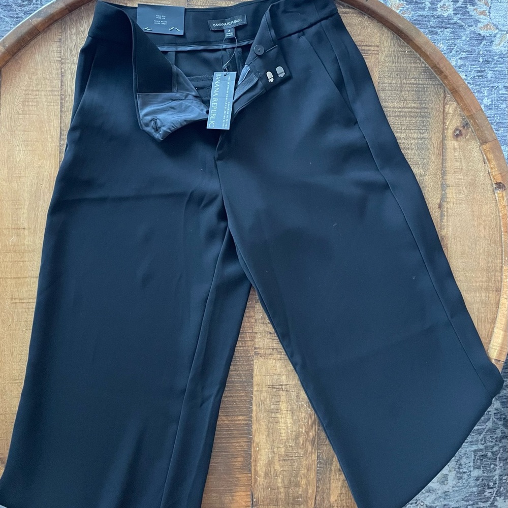 Banana Republic Black Wide Leg Washable Pants